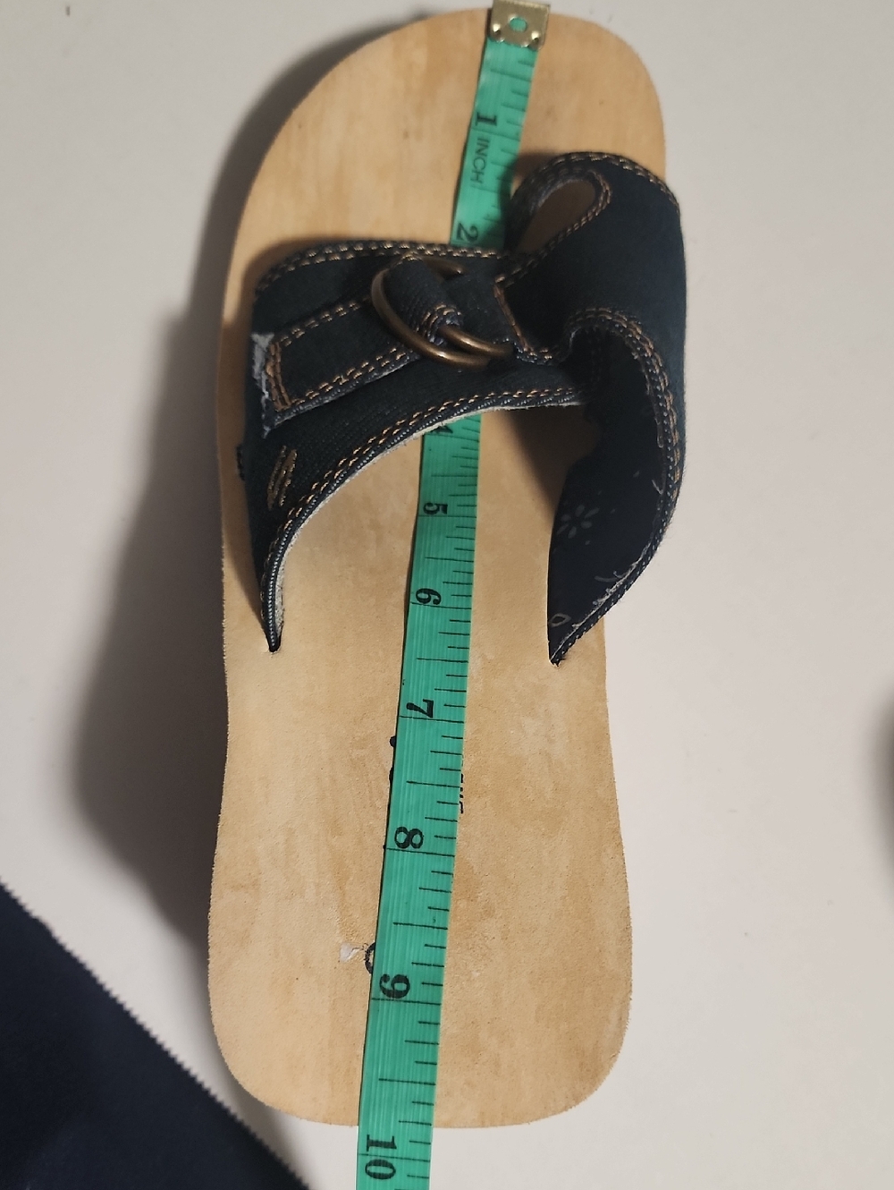 Skechers Denim Slide Mules in Dark Blue with Buckle - Picture 11 of 12
